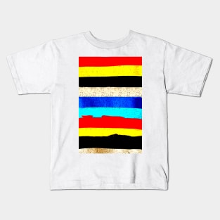 Colourful Horizontal Stripes Kids T-Shirt